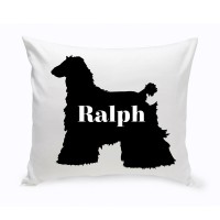 JDS Personalized Gifts Personalized Afghan Hound Silhouette Throw Pillow JMSI2464